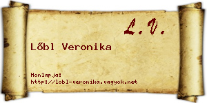 Lőbl Veronika névjegykártya